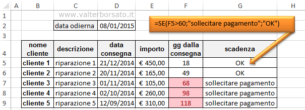 scadenzario pagamenti excel